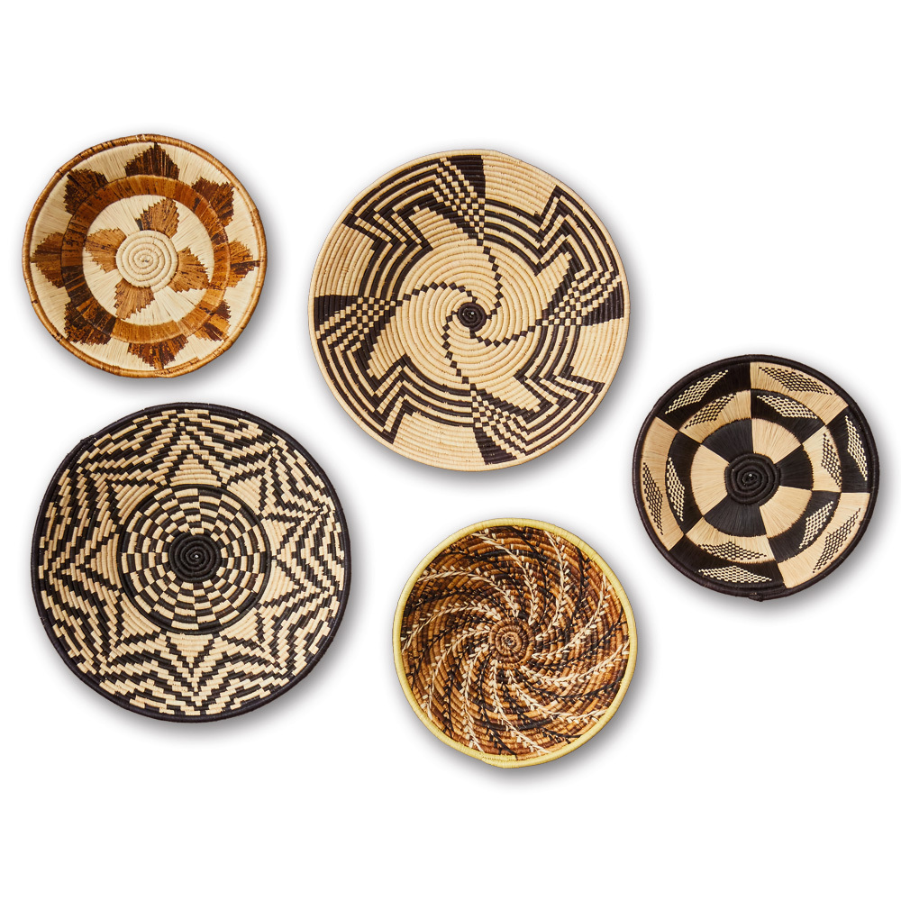 African Abstracts Gallery Basket - Set of 5
