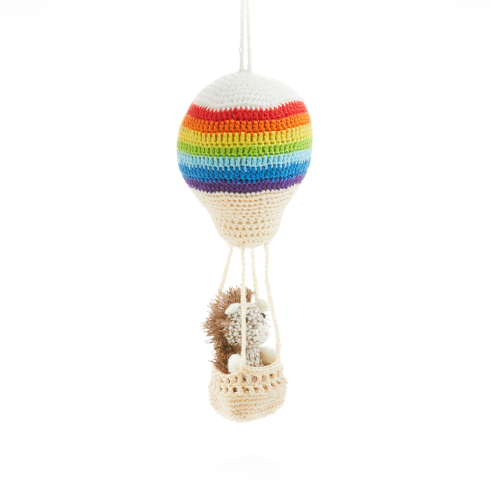 Aeronaut Hedgehog Crocheted Ornament