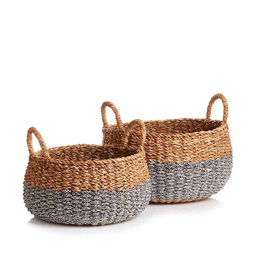 Small & Medium Hogla Two-Tone Baskets