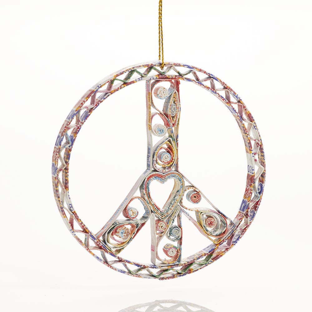 Quilled Peace Sign Ornament