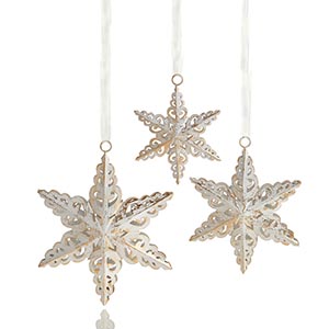 Product Image of Antique White Snowflake Ornament Set