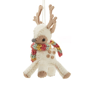 Product Image of Cream Reindeer Ornament