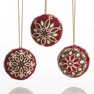 Product Image of Quilled Christmas Balls Ornament Set
