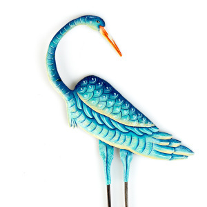 Product Image of Teal Blue Crane Stake