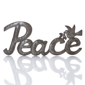 Product Image of Recycled Metal Peace Art