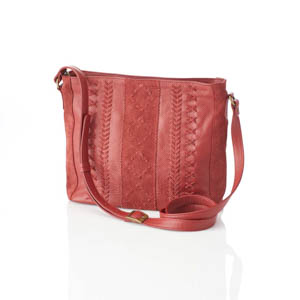 Product Image of Braided Ruby Red Crossbody Bag