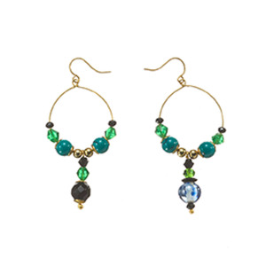 Product Image of Peacock Makadi Glass Bead Earrings