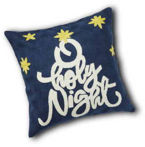 Product Image of O Holy Night Crewelwork Pillow