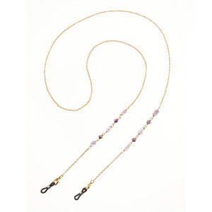 Product Image of Amethyst & Brass Eyeglass Chain