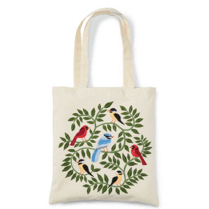 Product Image of Woodland Birds Embroidered Tote