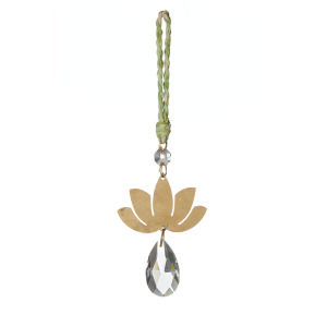 Product Image of Lotus Brass Crystal Sun Catcher