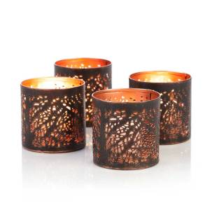 River Birch Tea Light Lanterns - Set of 4