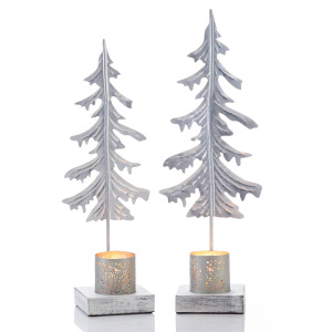 Product Image of Silver Pine Candle Stands