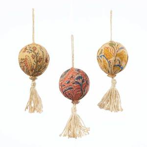 Kalamkari Ball Ornaments - Set of 3