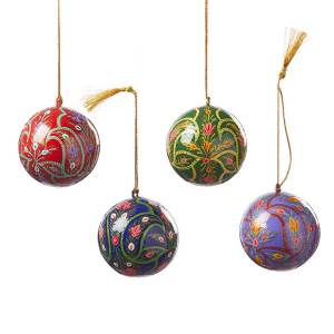 Paizale Kashmiri Ball Ornaments - Set of 4