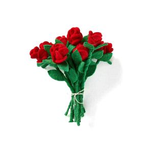 Product Image of Felt Rose Bouquet - Set of 12