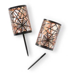 Product Image of Spiderweb Lantern Stakes - Set of 2