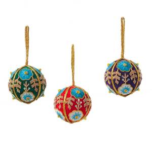 Product Image of Zardosi Ball Ornaments - Set of 3