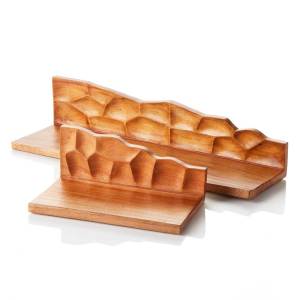 Sculpted Neem Shelves - Set of 2