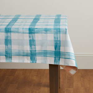 Reversible Watercolor Gingham Tablecloth - Standard