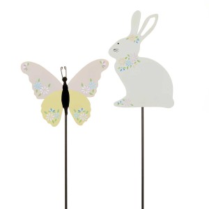 Product Image of Butterfly & Bunny Garden Stakes - Set of 2