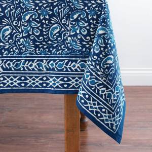 Product Image of Indigo Dabu Paisley Tablecloths