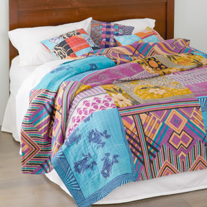 Product Image of Kantha Patchwork Queen Cool Bedcover