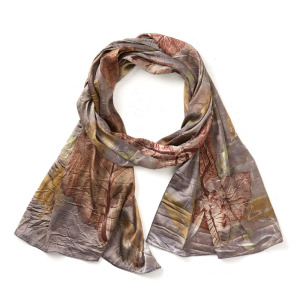 Product Image of Storm Pressed Leaf Silk Scarf