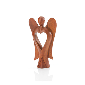 Product Image of Acacia Carved Heart Angel