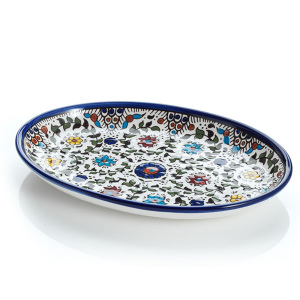 Product Image of Blue West Bank Oval Tray
