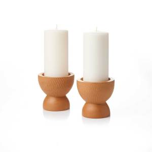 Product Image of Chandra Pillar Candle Holders - Set of 2