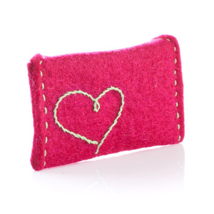 Fuchsia Heart Gift Card Holder