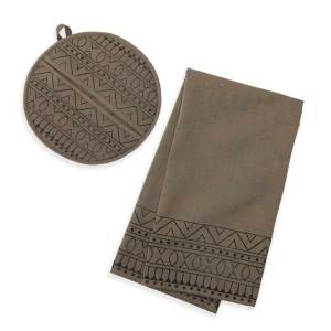 Product Image of Indra Pot Holder & Dish Towel Set 