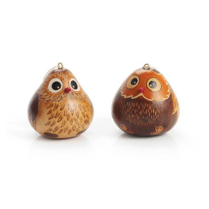 Product Image for Owl Gourd Ornament Set
