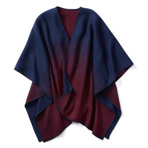 Product Image of Burgundy and Blue Poncho