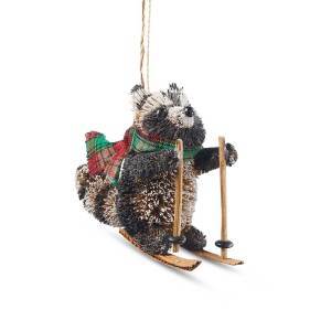 Skiing Buri Raccoon Ornament
