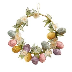 Product Image of Abaca Easter Blooms Wreath