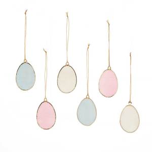 Product Image of Candy-Colored Capiz Egg Ornaments - Set of 6