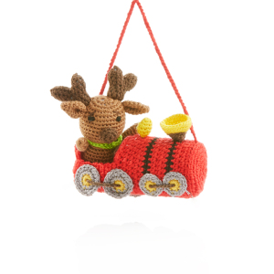 Product Image of Conductor Moose Crochet Critter Ornament