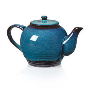 Tea Kettle- Hand painted tea kettle : sky blue Christmas kettle ,Washable  tea pot ,tea kettle set , Christmas gift