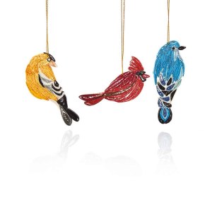 Product Image of Quilled Woodland Birds Ornaments - Set of 3