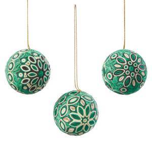 Product Image of Quilled Evergreen Ball Ornaments - Set of 3