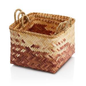 Product Image of Dusk Ombre Bamboo Baskets - Set of 3