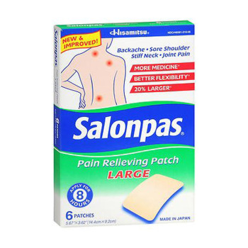 SALONPAS PAIN PATCH LG 3X5,6/BX