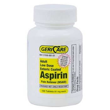 ASPIRIN,TAB ENTERIC LOW DOSE 81MG,100/BOTTLE