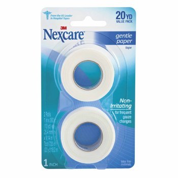 TAPE,PAPER FIRST AID NEXCARE GENTLE 1"X10YD,2/PK,24PK/BX