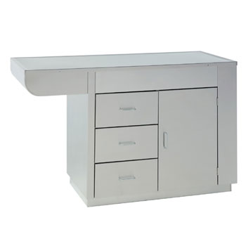 EXAM CABINET,STAINLESS STEEL,3 DRAWERS,1 DOOR,RIGHT HAND,60",EACH