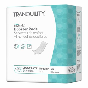 PAD,BOOSTER COMFORT CARE F/DISP UNDERGARMENT,25/BG,8BG/CS