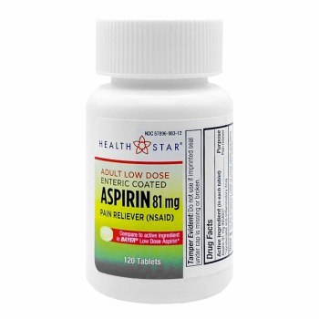 ASPIRIN,TAB ENTERIC LOW DOSE 81MG,120/BT