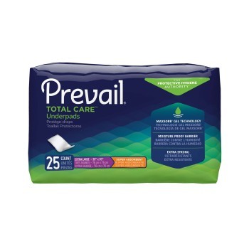 UNDERPAD,INCONTINENCE,TOTAL CARE XLG 30"X30",25/BG